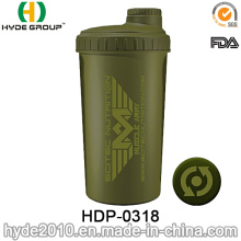700 мл подгонять белка шейкер, пластиковые порошок шейкер бутылку воды (HDP-0318)